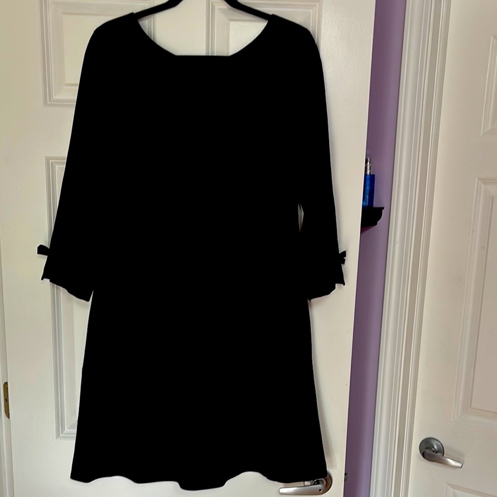 Karl Lagerfeld Black A-Line Bell Sleeve Dress 10